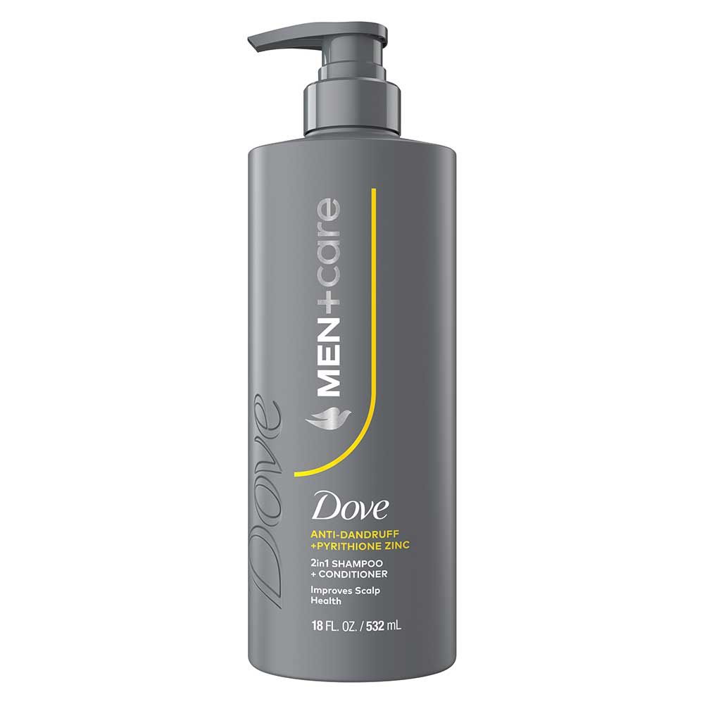 Dove Men+care Pine And Citrus Anti-dandruff Plus Pyrithione Zinc 2-in-1 Shampoo Plus Conditioner With Pump, 18 Fluid Ounce -- 4 Per Case