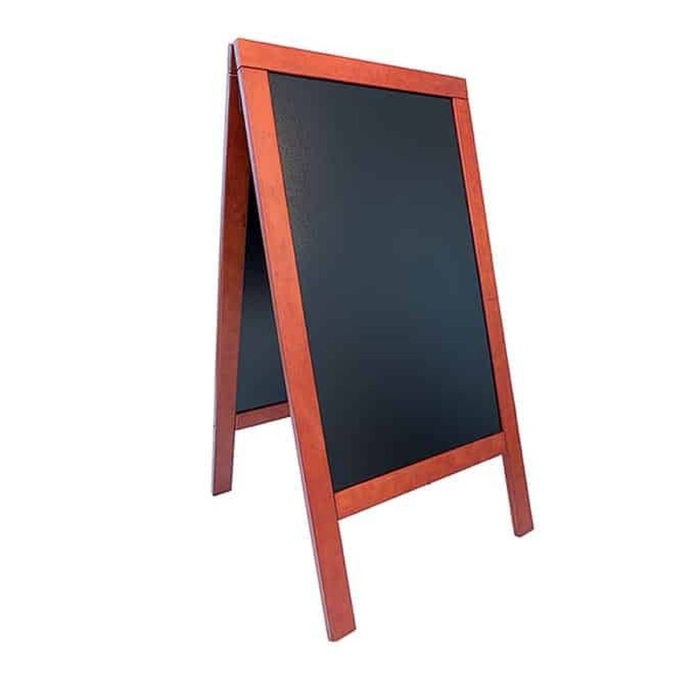 American Metalcraft Large Mahogany Sandwich Board, 30 x 54 inch.