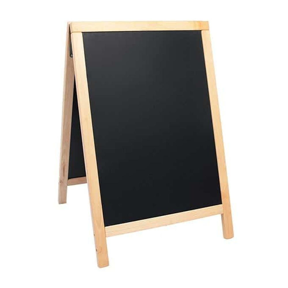 American Metalcraft Plain Rubber Wood Medium Sandwich Board, 21 1/2 x 2 1/4 x 33 1/2 inch.
