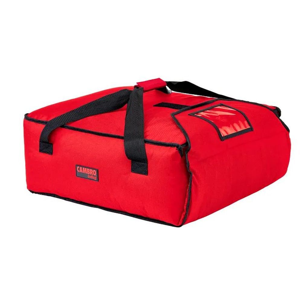 Cambro Gobags Red Insulated Standard Pizza Delivery Bag, 20 X 20 X 7 1/2 Inch -- 4 Per Case
