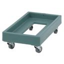 Cambro Slate Blue Camdollies for Milk Crates and Number 10 Can Cases, 16 1/8 x 29 1/4 8 3/8 inch.