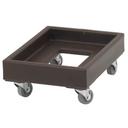 Camdolly Plastic Milk Crate Dolly, Dark Brown, 16 3/8 x 21 13/16 x 8 inch.