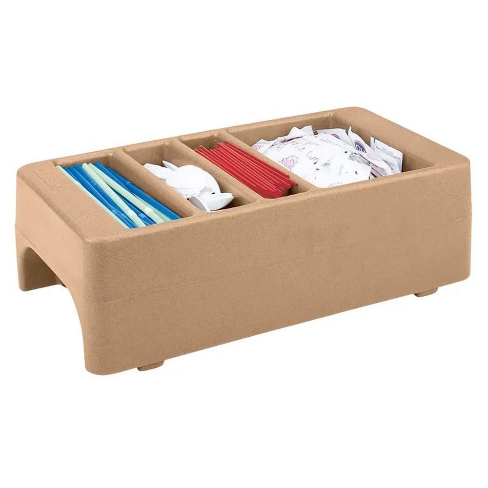 Cambro Coffee Beige Condiment Holder For 2.5 And 3.75 Gallon Camtainer And Ultra Camtainer, 8 3?4 X 16 1?2 X 5 Inch