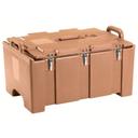Camcarrier 100 Series Insulated Top Loading Food Pan Carrier with Hinged Lid, Coffee Beige, 24 Quarts.