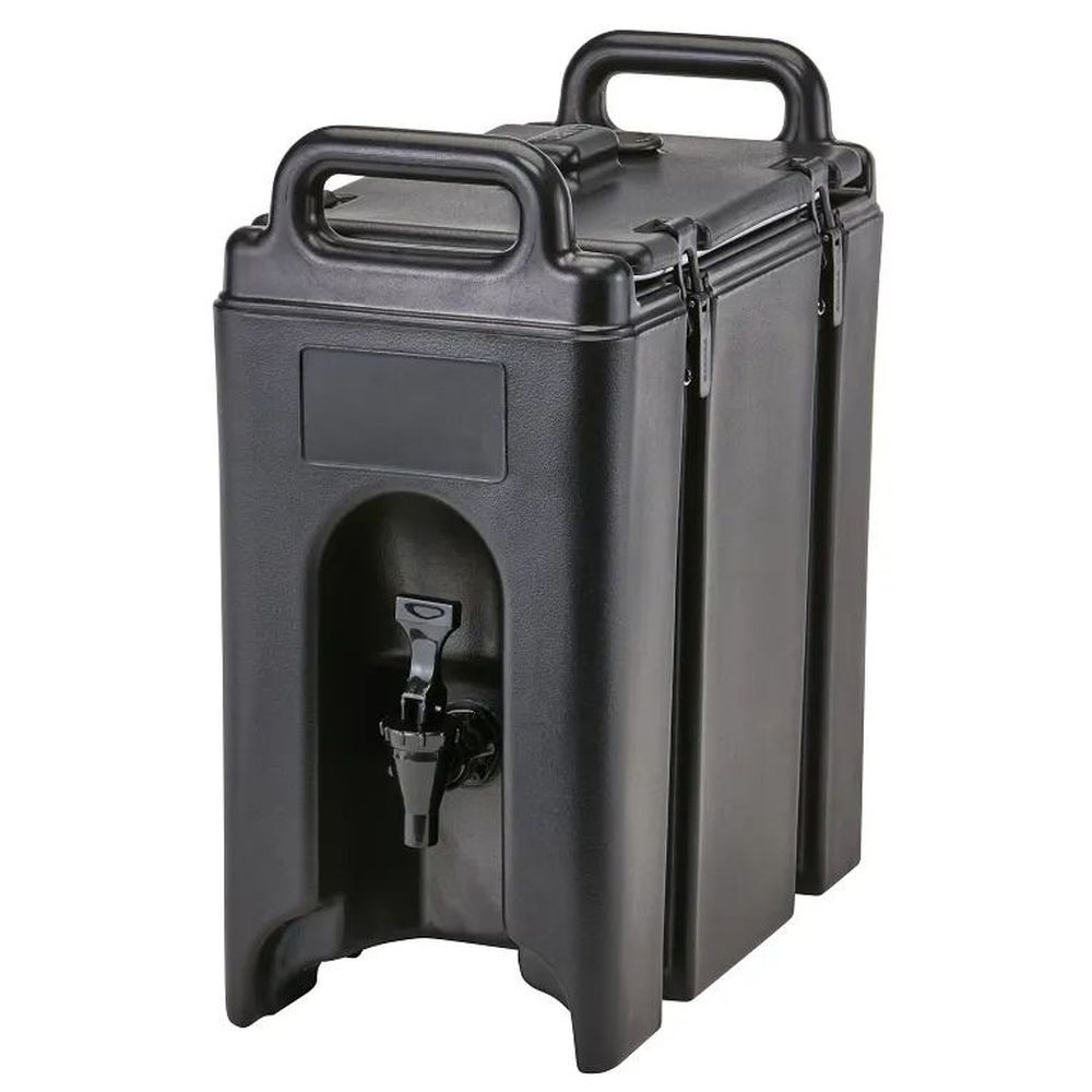 Cambro Camtainers Black 2.5 Gallon Insulated Beverage Dispenser, 9 1/4 X 17 X 18 3/8 Inch