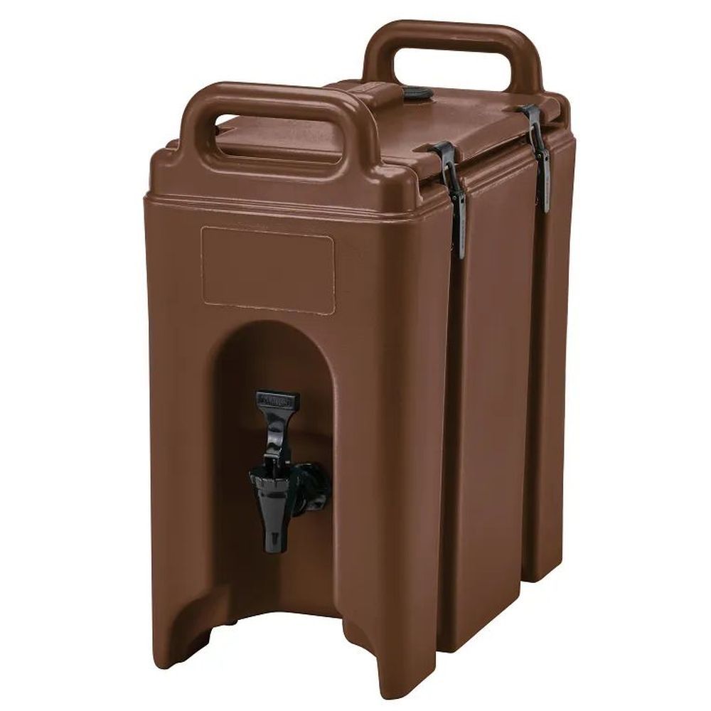 Cambro Camtainers Dark Brown 2.5 Gallon Insulated Beverage Dispenser, 9 1/4 X 17 X 18 3/8 Inch