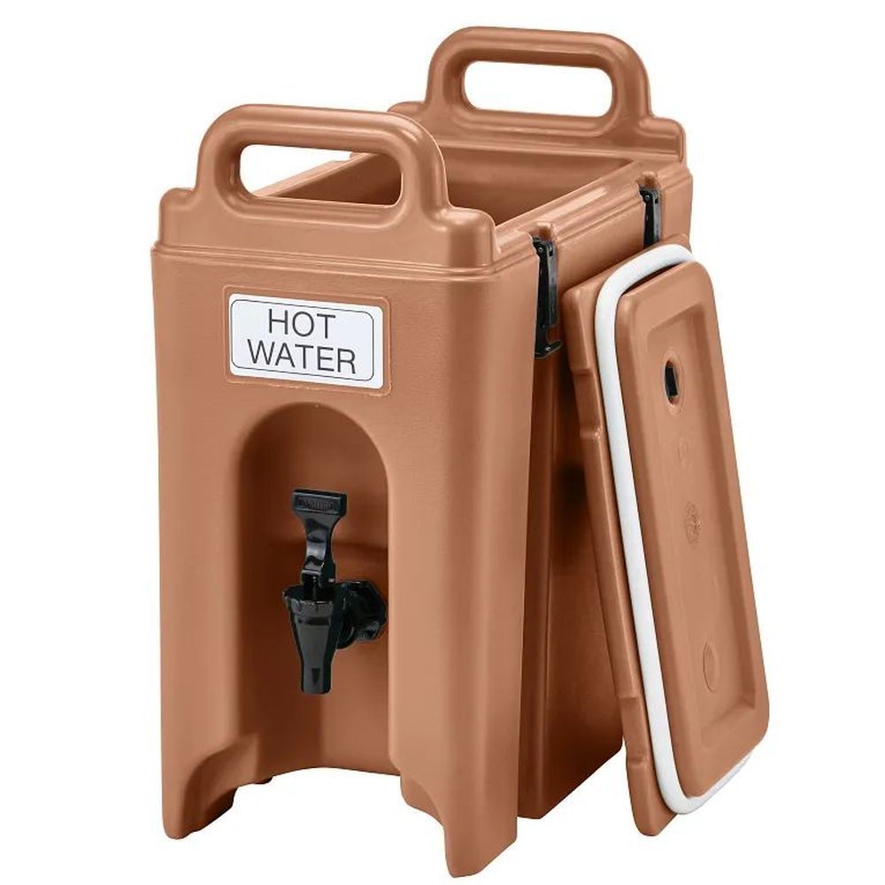 Cambro Camtainers Coffee Beige 2.5 Gallon Insulated Beverage Dispenser, 9 1/4 X 17 X 18 3/8 Inch