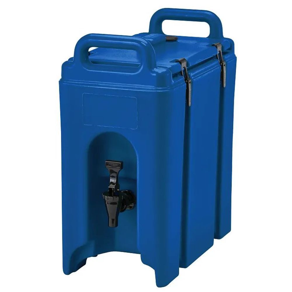 Cambro Camtainers Navy Blue 2.5 Gallon Insulated Beverage Dispenser, 9 1/4 X 17 X 18 3/8 Inch