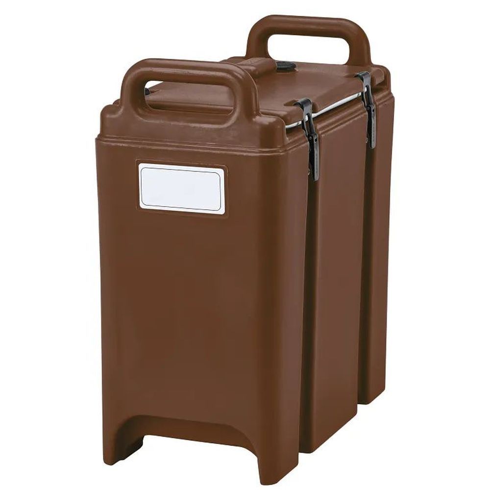 Cambro Camtainers Dark Brown Insulated Soup Server Without Spigot, 3 3/8 Gallon Capacity