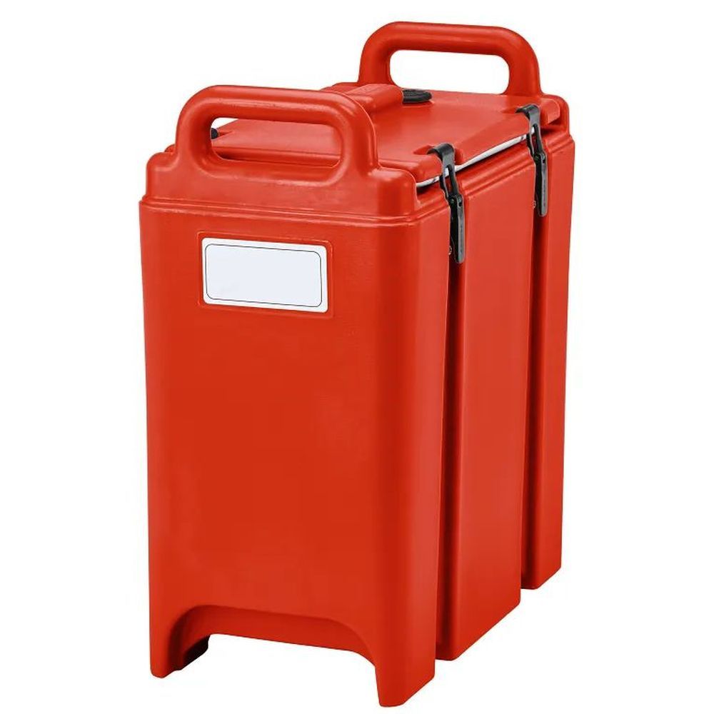 Cambro Camtainers Hot Red Insulated Soup Server Without Spigot, 3 3/8 Gallon Capacity