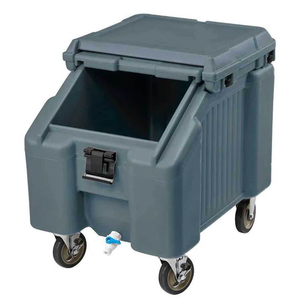 Cambro Slidinglid Granite Gray Standard Height Slant Top 100 Pound Ice Caddy, 22 1?2 X 30 1?4 X 28 3?4 Inch