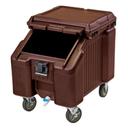 Cambro Dark Brown Standard Height Sliding Lid Ice Caddy, 22 1/2 x 28 3/4 x 30 1/4 inch.