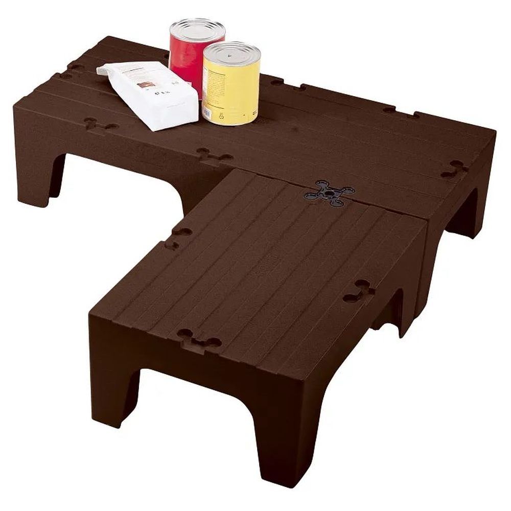 Cambro S Series Dark Brown Solid Top Dunnage Rack, 12 X 21 X 60 Inch