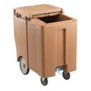 Cambro Tall Coffee Beige Slidinglid Ice Caddy with Swivel and Easy Wheel Caster, 175 Pound Capacity