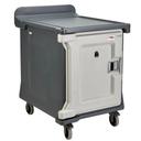 Cambro Granite Gray 10 Tray Room Service Cart with Casters, 28 1/2 x 42 1/2 x 38 1/2 inch.