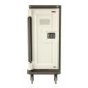 Cambro Granite Sand Tall Profile Single Door 2 Compartment 16 Tray Meal Delivery Cart, 28 x 58 1/8 x 36 1/2 inch.