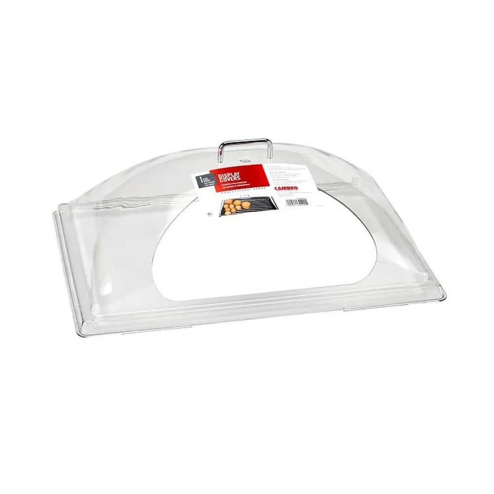 Cambro Camwear Clear Dome Display Cover With Side Cut, 21 7/8 X 14 3/4 X 8 Inch