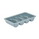 Cambro Light Gray Four Compartment Poly Cutlery Box, 11 3/8 X20 7/16 X3 3/4 inch -- 12 per case