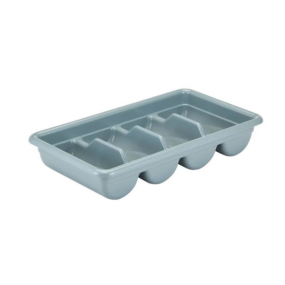 Cambro Cambox Light Gray Poly 4 Compartment Cutlery Bus Box, 11 3/8 X 20 7/16 X 3 3/4 Inch -- 12 Per Case