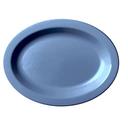 Cambro Camwear Slate Blue Narrow Rim Oval Platter, 12 inch Diameter -- 24 per case.