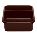 Cambro Poly Cambox Dark Brown 16 x 21 inch Two Compartment Bus Box, 20 1/2 x 15 5/8 x 4 7/8 inch -- 12 per case.