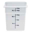 White 11 1/4 inch X 12 1/4 inch X 12 5/8 inchCamsquare Food Storage Containers - Poly 18 Quart -- 6 per case