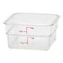 Clear 7 1/4 inch X 7 1/4 inch X 3 7/8 inch Camsquare Food Storage Containers, Cleach.R ,2 Quart -- 6 per case