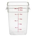 Clear 11 1/4 inch X 12 1/4 inch X 15 3/4 inch Camsquare Food Storage Containers, Cleach.R ,22 Quart -- 6 per case