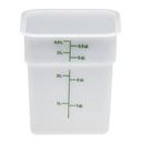 White 7 1/4 inch X 7 1/4 inch X 7 3/8 inch Camsquare Food Storage Containers - Poly 4 Quart -- 6 per case