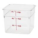 Clear 8 3/8 inch X 8 3/8 inch X 7 1/4 inch Camsquare Food Storage Containers, Cleach.R, 6 Quart -- 6 per case