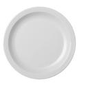 Cambro Camwear White Narrow Rim Plate, 6 9/16 inch Diameter -- 48 per case.