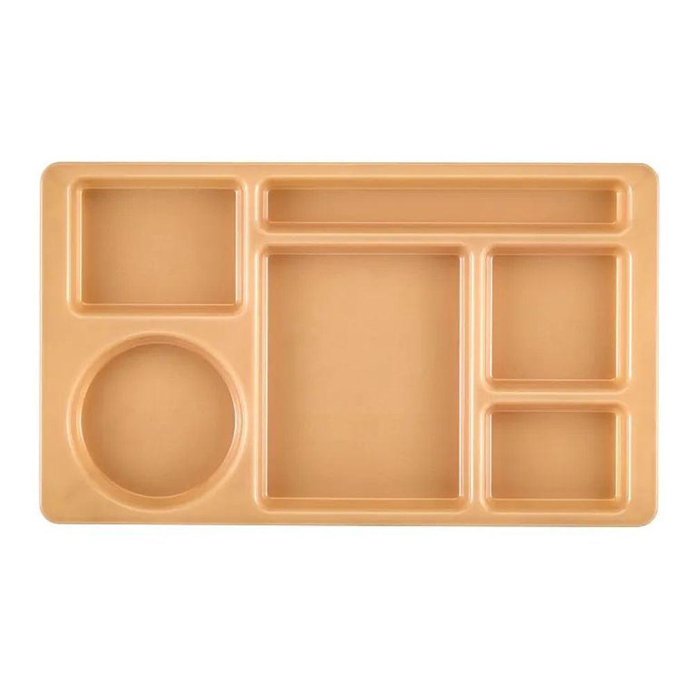 Cambro Camwear Beige Polycarbonate 2 X 2 Six Compartment School Tray, 15 X 8 3/4 Inch -- 24 Per Case