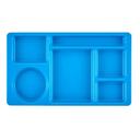 Camwear 2 x 2 Six Compartment Polycarbonate School Tray, Blue, 8 3/4 x 15 inch -- 24 per case.