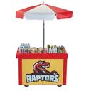 Camcruiser Small Vending Cart, Hot Red, 55 3/16 x 31 1/2 x 93 1/2 inch.