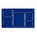Camwear 2 x 2 Six Compartment Polycarbonate School Tray, Navy Blue, 8 3/4 x 15 inch -- 24 per case.