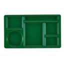 Camwear 2 x 2 Six Compartment Polycarbonate School Tray, Sherwood Green, 8 3/4 x 15 inch -- 24 per case.