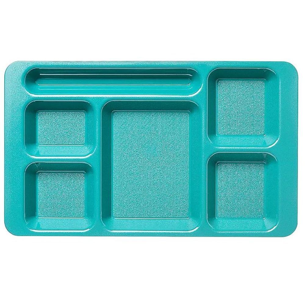 Cambro Camwear Teal Polycarbonate 2 X 2 Compartment School Tray, 15 X 9 Inch -- 24 Per Case