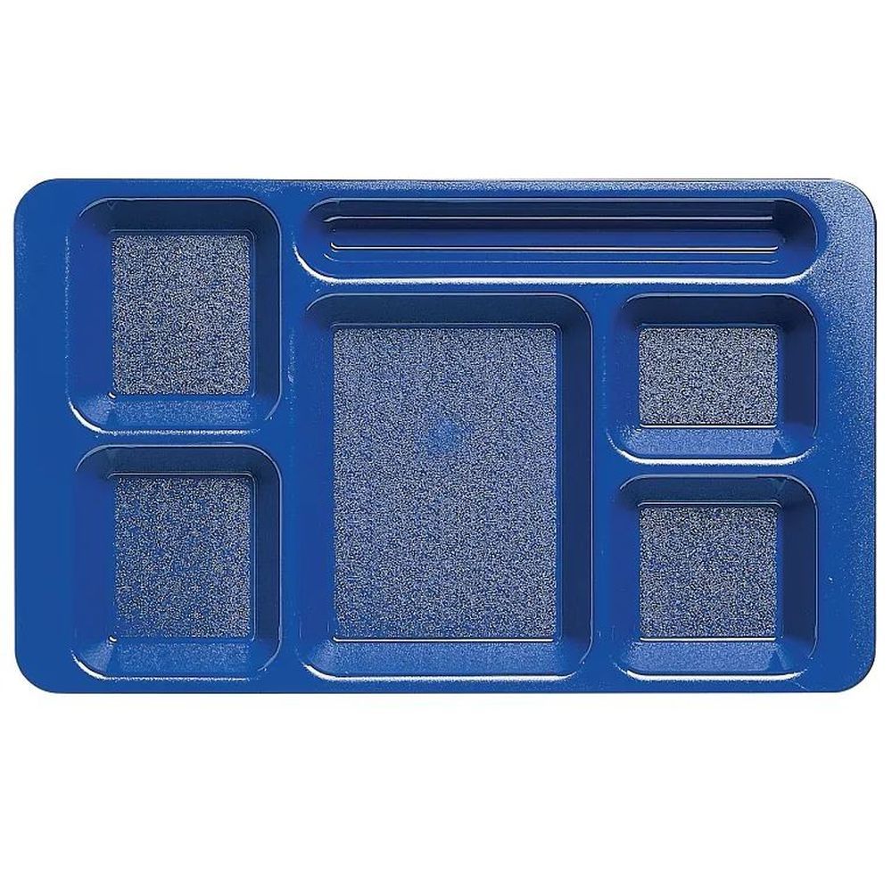 Cambro Camwear Navy Blue Polycarbonate 2 X 2 Compartment School Tray, 15 X 9 Inch -- 24 Per Case
