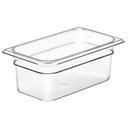 Camwear One Fourth Size Food Pan, Clear, 2.7 Quart -- 6 per case