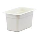 Cambro Camwear Polycarbonate White Fourth Size Food Pan, 6 inch -- 6 per case.