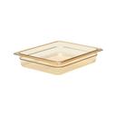 H Pan Half Size Food Storage Pan, Amber, 10 7/16 x 12 3/4 x 2 1/2 inch -- 6 per case