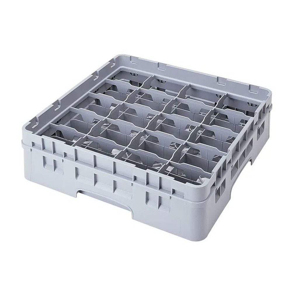 Cambro Camrack Soft Gray Plastic Full Size 20 Compartment Cup Rack For 3 1/2 X 4 1/4 Inch Cup, 19 3/4 X 19 3/4 X 5 5/8 Inch -- 5 Per Case