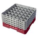 Cambro Camrack Polypropylene Cranberry Full Size 36 Compartment Glass Rack, 8 1/2 inch -- 2 per case.