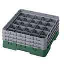 Camrack Full Size 25 Compartment Glass Rack with Three Extender, Sherwood Green, 6 7/8 inch -- 3 per case