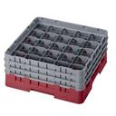 Cambro Camrack Polypropylene Cranberry Full Size 25 Compartment Glass Rack, 6 7/8 inch -- 3 per case.
