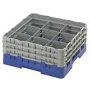 Cambro Camrack Polypropylene Navy Blue Full Size 9 Compartment Glass Rack, 6 7/8 inch -- 3 per case.