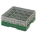 Cambro Camrack Polypropylene Sherwood Green Full Size 16 Compartment Glass Rack, 5 1/4 inch -- 4 per case.