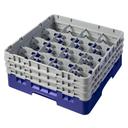 Cambro Camrack Polypropylene Navy Blue Full Size 16 Compartment Glass Rack, 6 7/8 inch -- 3 per case.