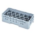 Camrack Half Size 17 Compartment Glass Rack, Soft Gray, 19 3/4 x 10 x 5 5/8 inch -- 5 per case.
