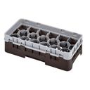 Camrack Half Size 17 Compartment Glass Rack, Brown, 19 3/4 x 10 x 5 5/8 inch -- 5 per case.